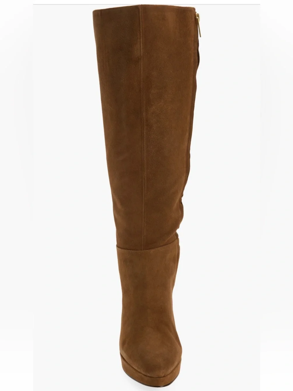 Vince Camuto Cognac/Reishi Knee-High Platform Boots 9 Wide Calf NWOB